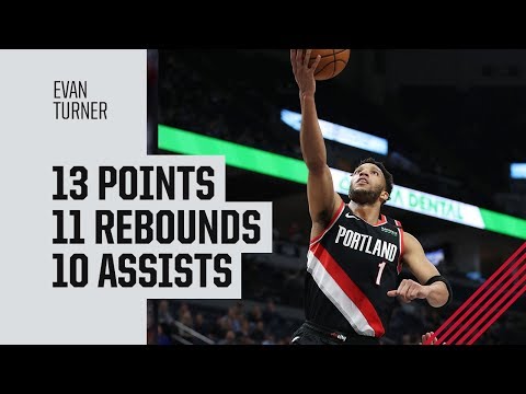 Evan Turner Triple-Double (13pts, 11reb, 10ast) vs. Timberwolves | April 1, 2019