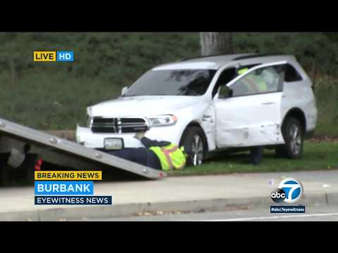 Carjacking suspect wrestled by CHP from stolen vehicle in Burbank | ABC7