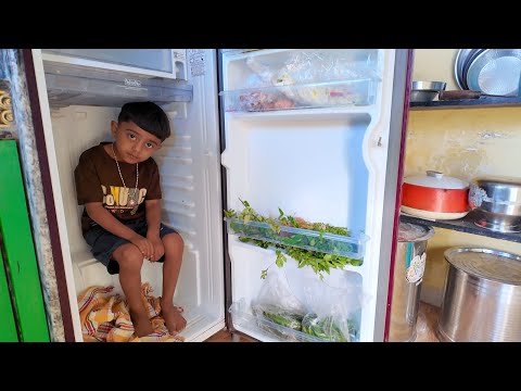मामीला घाबरून माऊली फ्रिज मध्ये लपून बसला 🫣#भांडण 