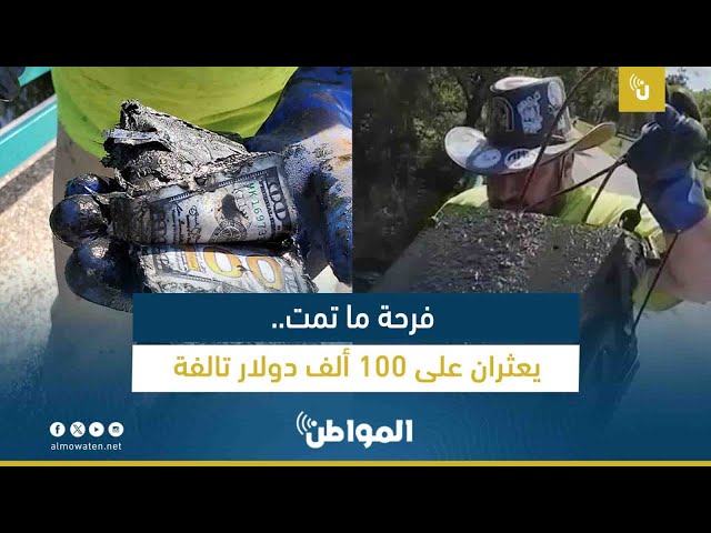 فرحة ما تمت.. يعثران على 100 ألف دولار تالفة