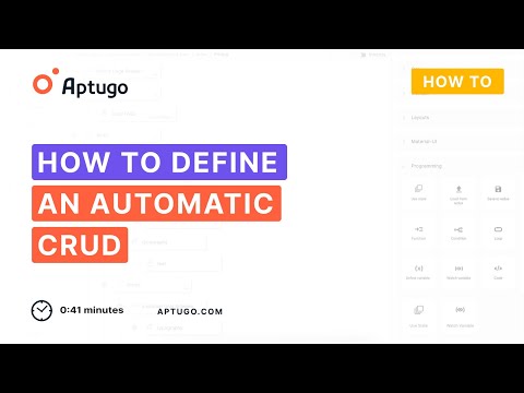 HOW TO DEFINE AN AUTOMATIC CRUD