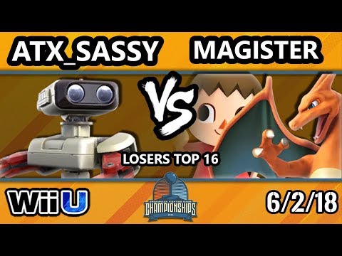 DHATX18 Smash 4 - ATX_SaSSy (ROB) Vs. Magister (Villager, Charizard) - Wii U Losers Top 16