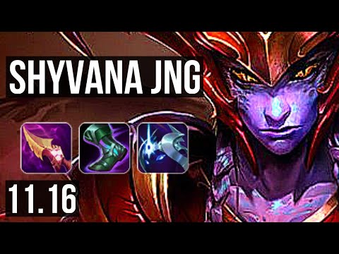 SHYVANA vs LEE SIN (JUNGLE) (DEFEAT) | Rank 1 Shyvana, Godlike, Rank 15 | EUW Challenger | v11.16
