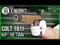Страйкбольный пистолет (KJW) KP-16 Colt 1911 TAN (GGB-0516TT)