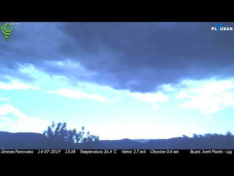 Buzet, Sveti Martin - jug 14.07.2019 Day HD TimeLapse
