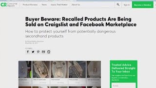 Recalled items for sale on secondhand sites