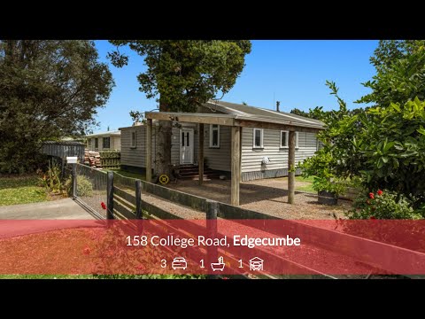 158 College Road, Edgecumbe, Whakatane, Bay of Plenty, 3 Bedrooms, 1 Bathrooms, House