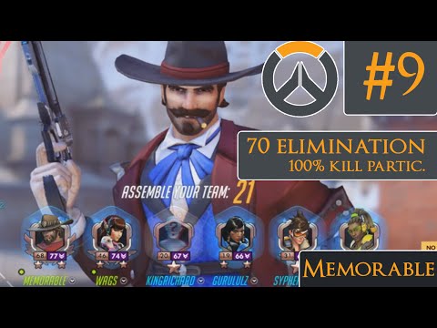 OVERWATCH - 100% Kill Participation McCree, 70 Elims, Rank 78