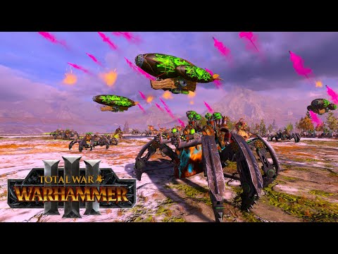 Skaven Mechanized Troops VS Beastmen - Total War WARHAMMER 3 | FIRESupport | Firework Show | 4K