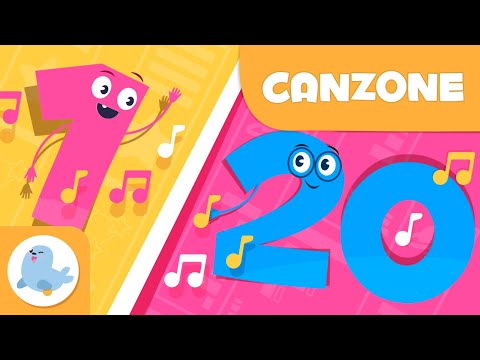 La CANZONE DEI NUMERI da 1 a 20 🚀 Video didattico per imparare i numeri 🪐