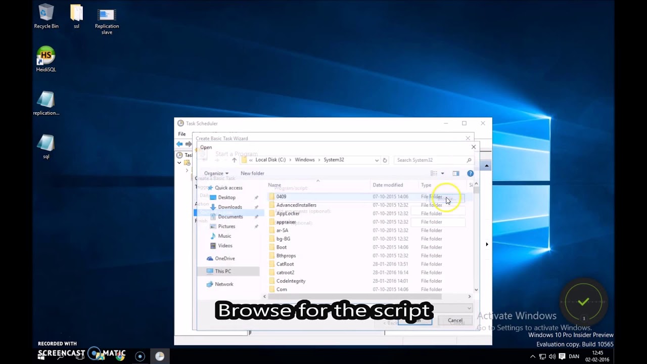 Task Scheduler to run backup script - Windows 10