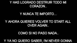 NUNCA (BACHATA SPANGLISH) BY RIGO LUNA KARAOKE VIDEO