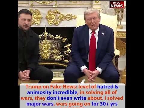 Q: You look fabulous in that suit! Trump: I said the same thing! Fake News: hatred & animosity