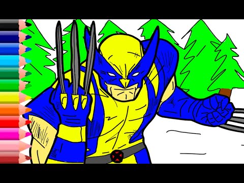 How to color wolverine? || X-men coloring pages