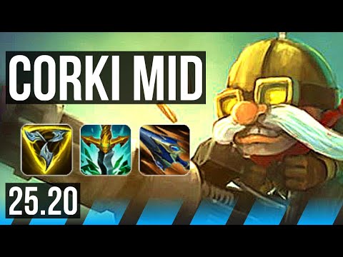 CORKI vs YONE (MID) | 10/3/11, 700+ games, Dominating | KR Master | 25.20