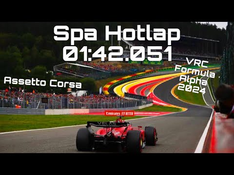 Assetto Corsa | Spa-Francorchamps Hotlap | VRC Formula Alpha 2024
