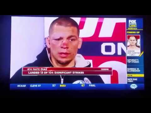 UFC ON FOX PHOENIX: Nate Diaz post fight interview