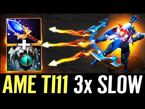 🔥 AME Drow Ranger Aghanim + Eye of Skadi for TI11 — 3x Slow -135% MS Cancer Carry Build Dota 2 Pro
