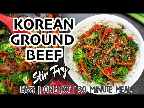 Korean Ground Beef Stir Fry {Easy, One Pot, 30-Minute...