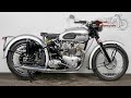 Triumph T100C Competition 1953 500cc Starting Riding