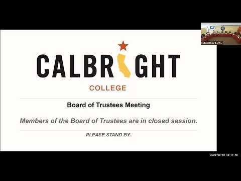 Calbright College Board of Trustees | August 2026