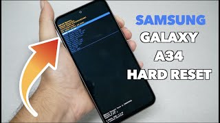 Samsung Galaxy A34 5G How Hard Reset Removing PIN, Password, Fingerprint pattern No PC