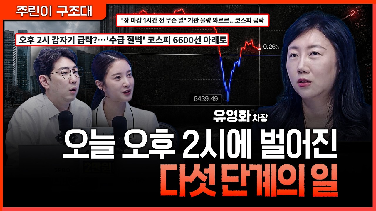 왜 하필 오후 2시였나? 오늘 낙폭을 만든 무서운 거래…미리 대응 할 수는 없을까?ㅣ명민준, 박가영, 유영?