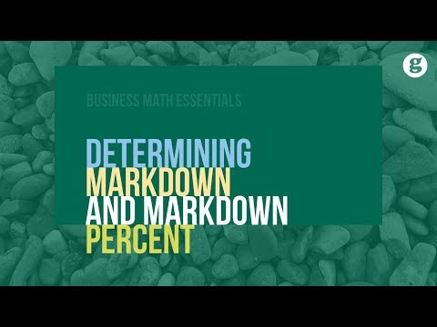 Part of a video titled Determining Markdown and Markdown Percent - YouTube