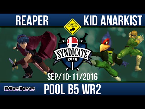 SYN2016 - HEIR | reaper (Marth) Vs. Kid Anarkist (Falco, Cpt. Falcon) - SSBM Pool B5 Winners R2