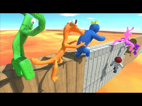 Miniature Wall Walking Challenge | Who Will Fall Into The Lava - Animal Revolt Battle Simulator