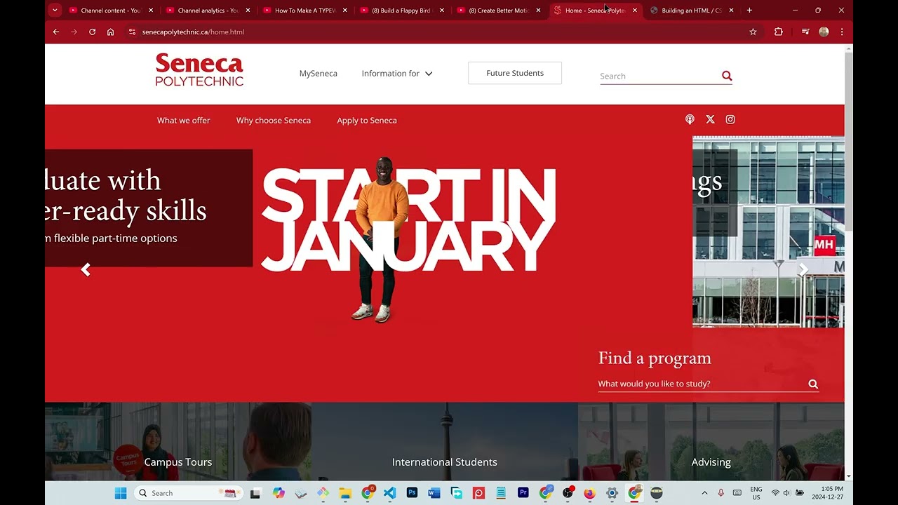 How to create a website slider in JavaScript from scratch using slick.js (Seneca college clone)