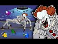 AMONG US Crewmates Vs PENNYWISE Clown Animation