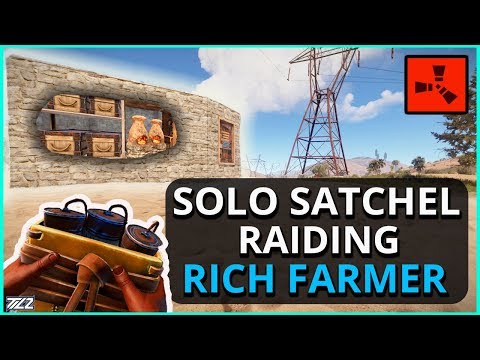 SOLO Satchel RAIDING A RICH Resource FARMER!! Rust Solo Survival Gameplay Ep3
