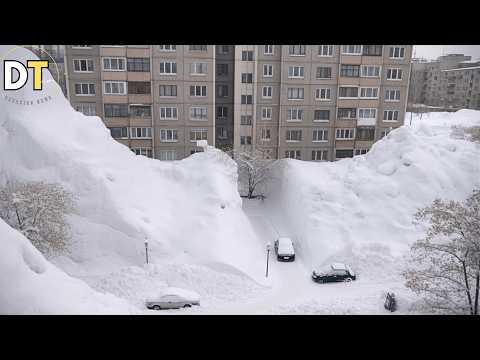 1.5 Meters Snow Drifts in Kamchatka, Russia! Cyclone Effect Brings Snowstorm to Peninsula!