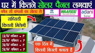 Best Solar Panel For Home | घर में सोलर प्लांट कितने kW का लगवाना चाहि