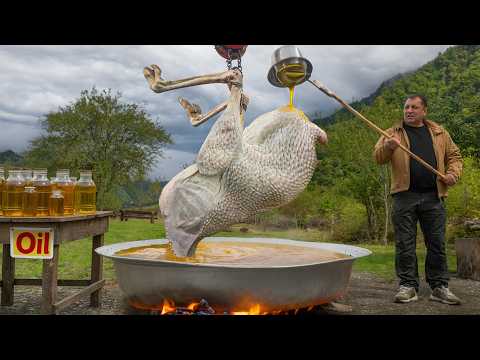 I Deep-Fried a Whole Ostrich on Open Fire 🦤🔥