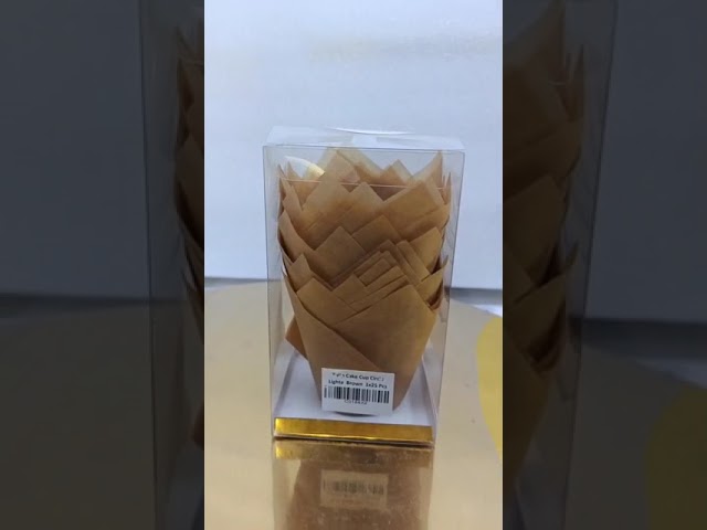 كب كيك توليب 25 قطعه لون بني فاتح