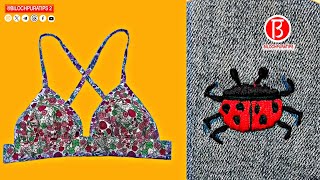 Making a cool small bra for summer And 10 Sewing Stich Mending Knitting Hole Repair Episode 15