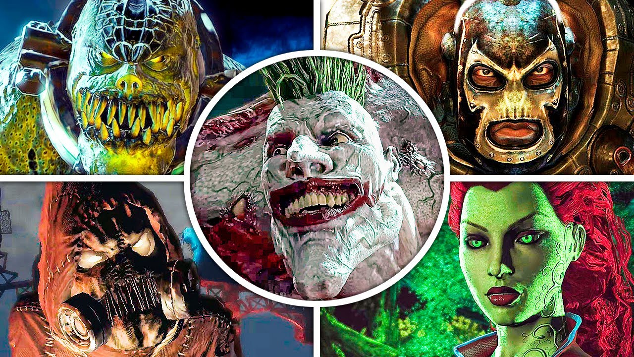 Batman Arkham Asylum - All Bosses & Ending (PS3,X360,PC)