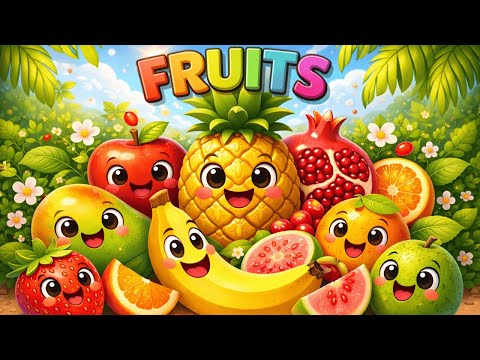 Fruits Names for Kids & Toddlers 🍎🍌 | Learn Fruits in 3D | Preschool Learning | JP'S Fun World Kids