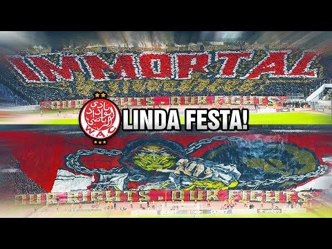 TORCIDA DO WYDAD DEU SHOW NA CHAMPIONS AFRICANA! 🔴 WAC VS. PETRO LUANDA - TIFO IMMORTAL WINNERS