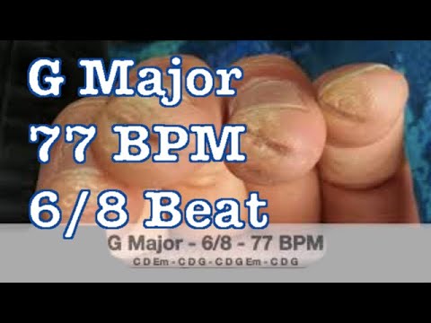 G Major 77 BPM - 6/8 Backing Track - C D Em, C D G - GMajor 77BPM Backing Track, Jam Track in GMaj