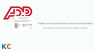 How to Fix ADP “Number Verification Failed” – ID Match, Phone & Payroll Tips