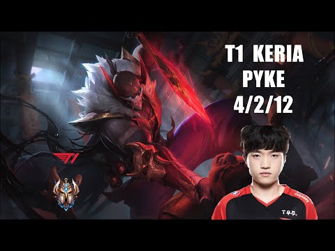 T1 KERIA PYKE vs SWAIN | 4/2/12 KDA | KOREAN CHALLANGER ELO