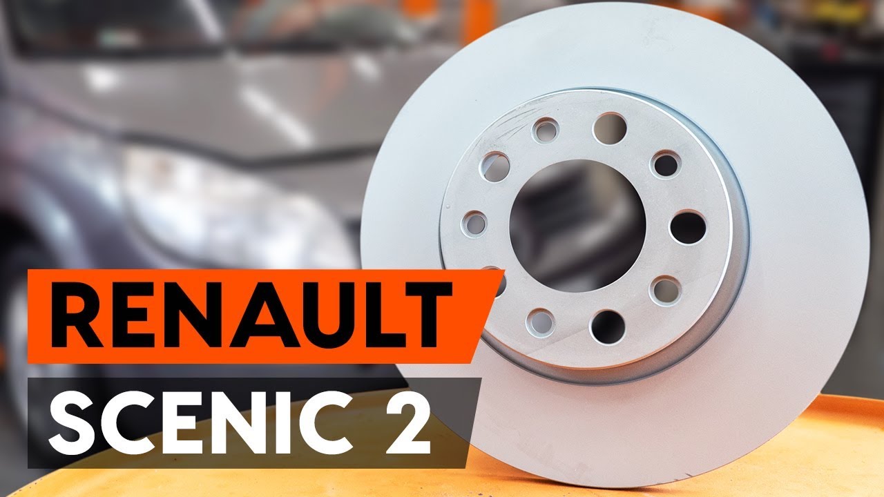 Como mudar discos de travão da parte dianteira em Renault Scenic 2 - guia de substituição