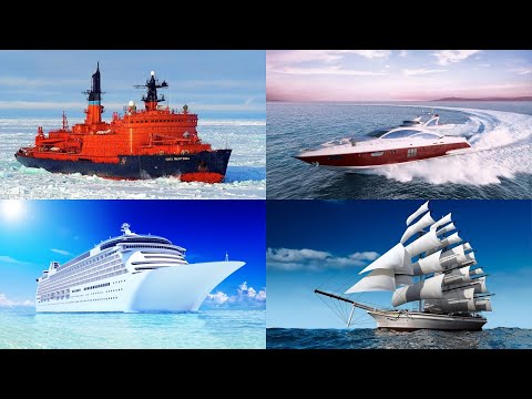 Hajók - Hajók gyerekeknek. Tanuljuk meg a vízi közlekedés járműveit #hajó #mese #ship