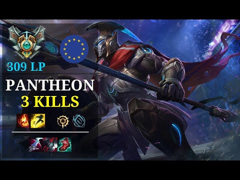 Pantheon Top vs Irelia - 3 kills - Spear Shot EUW Grandmaster (309 LP) Patch 11.5