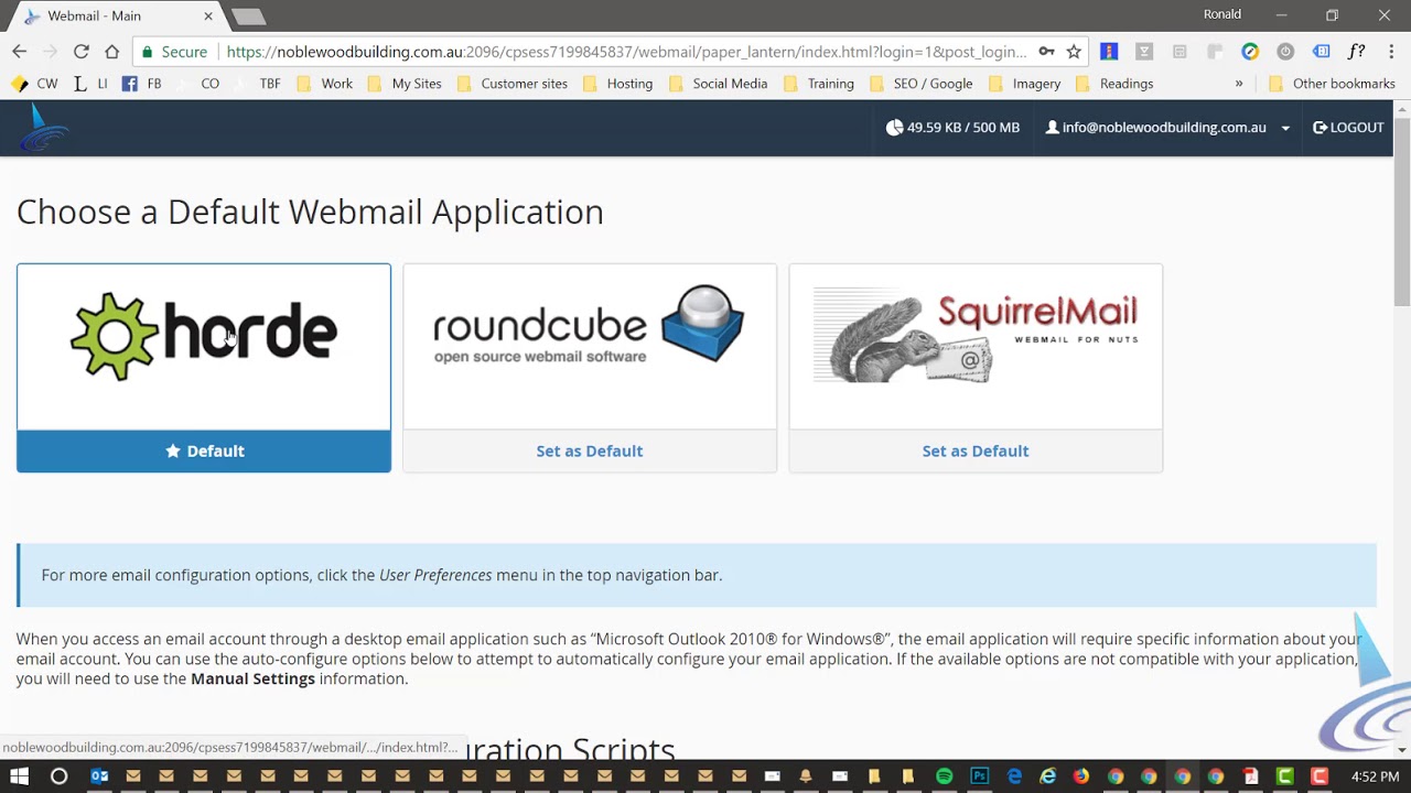 WebWizardOfOz   How to Login to Horde Online Email
