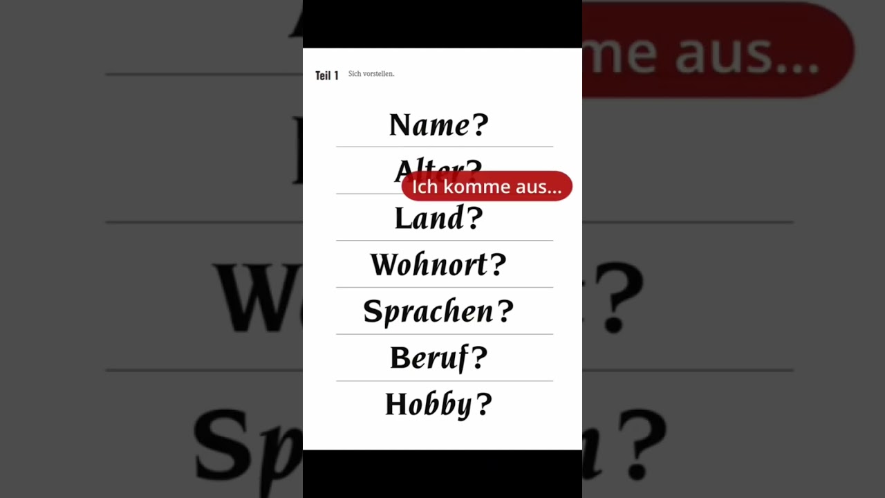 Goethe Certificate A1 speaking part 1 #learngermanwithyogeeta #german #germanexam #germany #exam