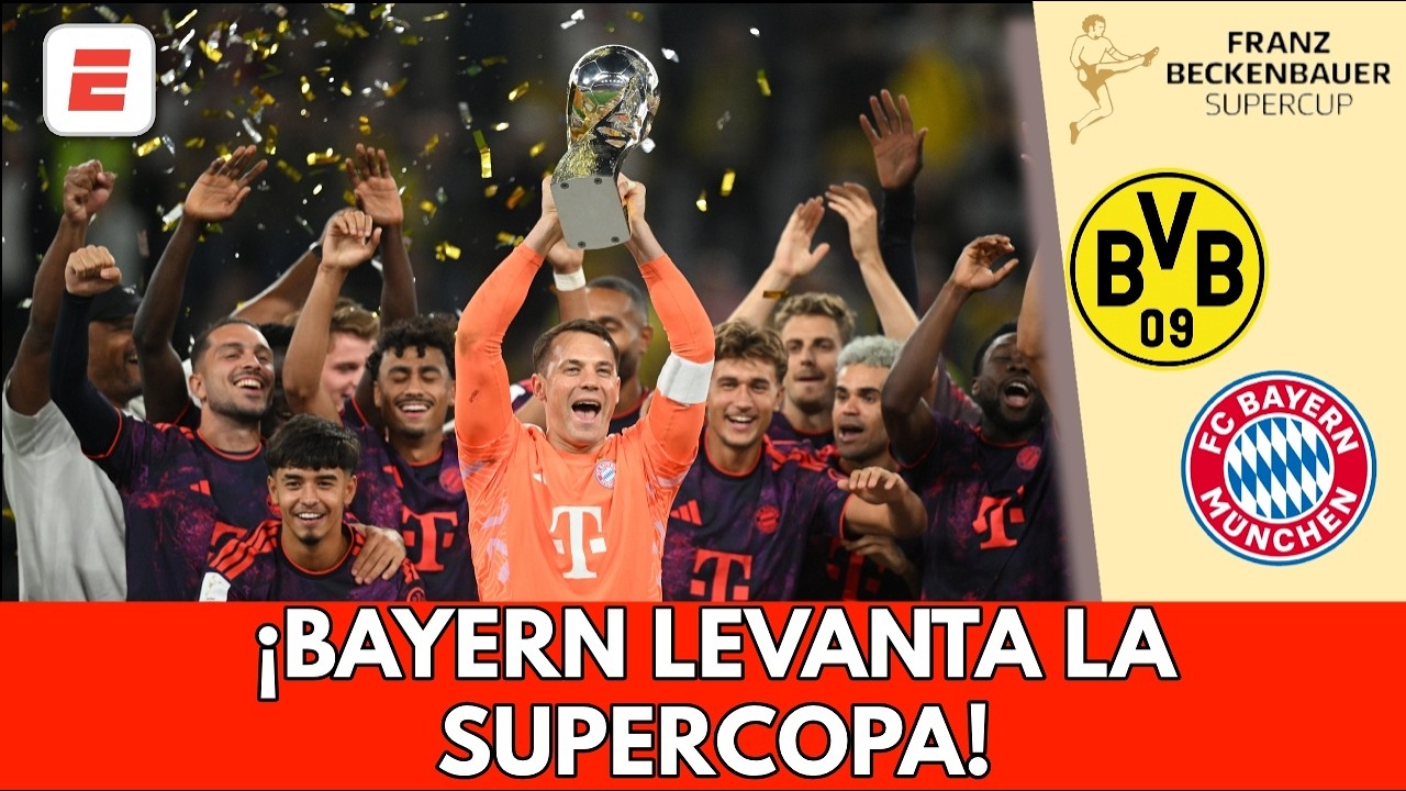 BAYERN MUNICH FESTEJA y levanta la SUPERCOPA DE ALEMANIA tras derrotar al DORTMUND | Alerta